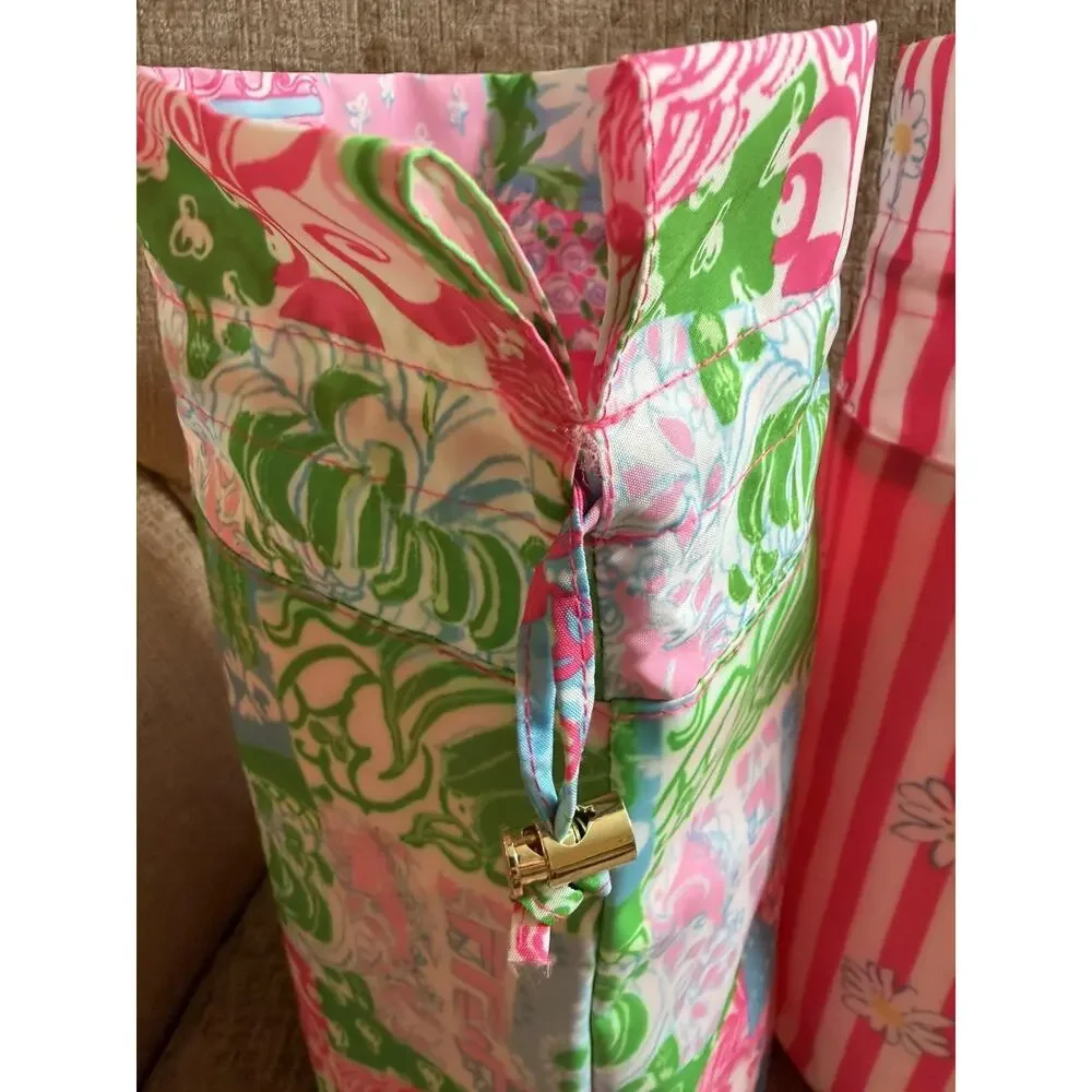 2 Lilly Pulitzer Pool Pouches NWOT GWP Crazy Quilt and Daisy Print